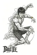 Bruce Lee tattoo design idea