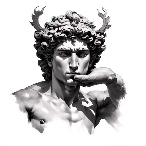 Perseus holding the head tattoo design idea