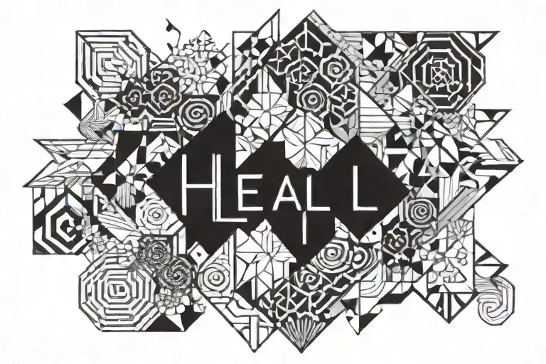 Heal Let it Go" tattoo design idea
