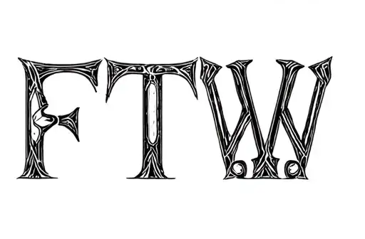 "FTW" tattoo design idea