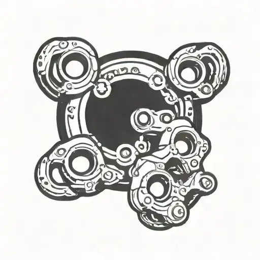 brass knuckles with Owen in the knuckles  tattoo design idea