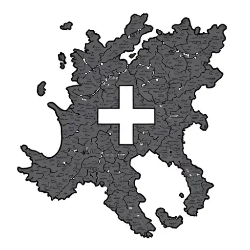 switzerland and croatia border lines tattoo design idea