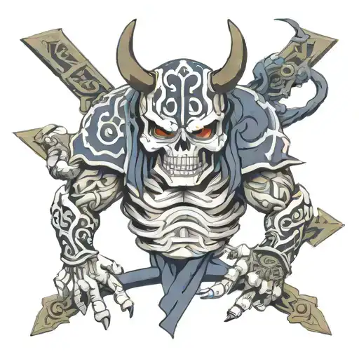 overlord anime character tattoo design idea