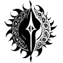 Binding Viking runes tattoo design idea