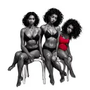 maroon people posing tattoo design idea