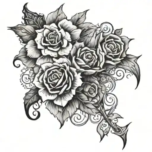 dark feminine tattoo tattoo design idea
