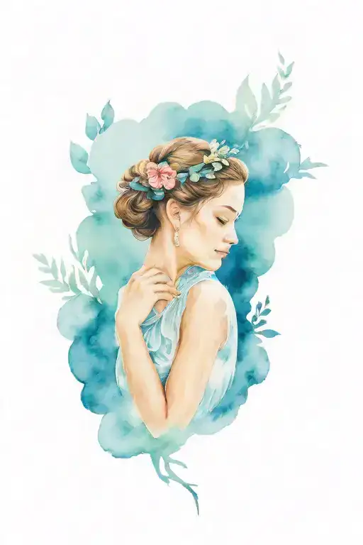 motherhood, feminism, cyanotype, mexico culture tattoo design idea