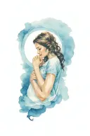 motherhood, feminism, cyanotype, mexico culture tattoo design idea