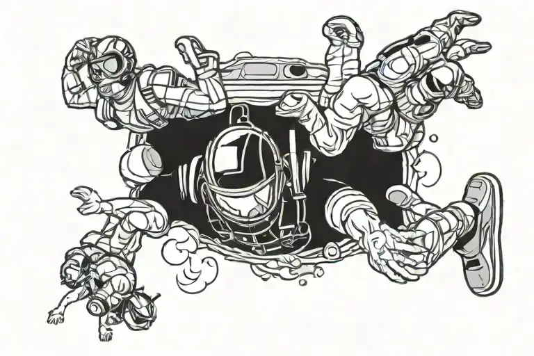 skydiving tattoo design idea