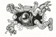 skydiving tattoo design idea