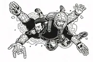 skydiving tattoo design idea