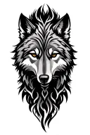 Celtic wolf tattoo design idea