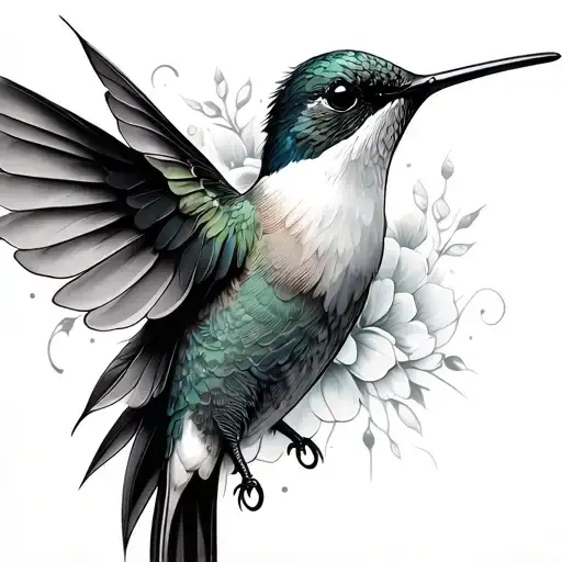 Hummingbird Infinity tattoo design idea