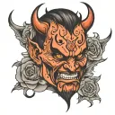 devil tattoo with my face tattoo design idea