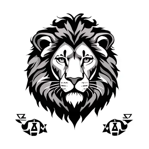 Jewish Lion tattoo design idea