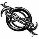 circle ring celtic knot tattoo design idea