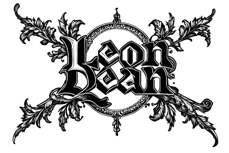 "Leon Dean" lettering tattoo tattoo design idea