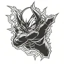 Vegeta Majin symbol on hand tattoo tattoo design idea