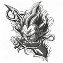 Vegeta Majin symbol on hand tattoo tattoo design idea