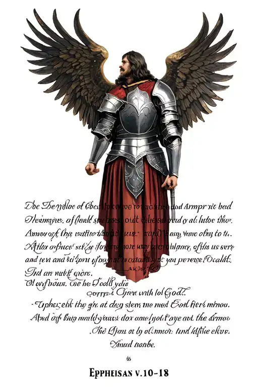 "Ephesians 6 v10-18" The Armour of God tattoo design idea