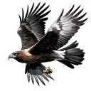 red tail hawk soaring tattoo design idea