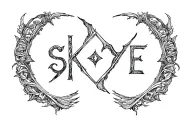 "Skye" gemini sign tattoo design idea
