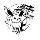 eevee evolution tree tattoo design idea