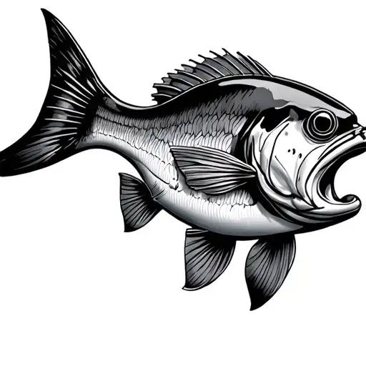 Bass tattoo design idea