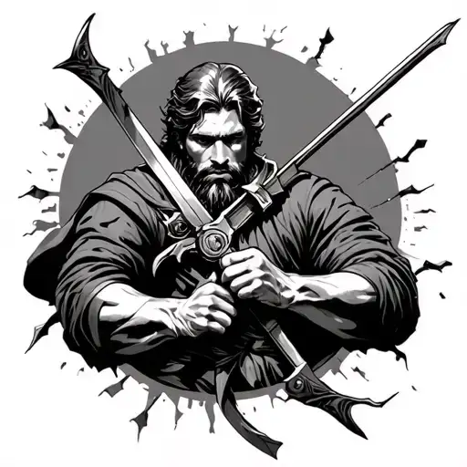 2 Samuel 22:35 KJV — He teacheth my hands to war; so that a bow of steel is broken by mine arms. tattoo design idea