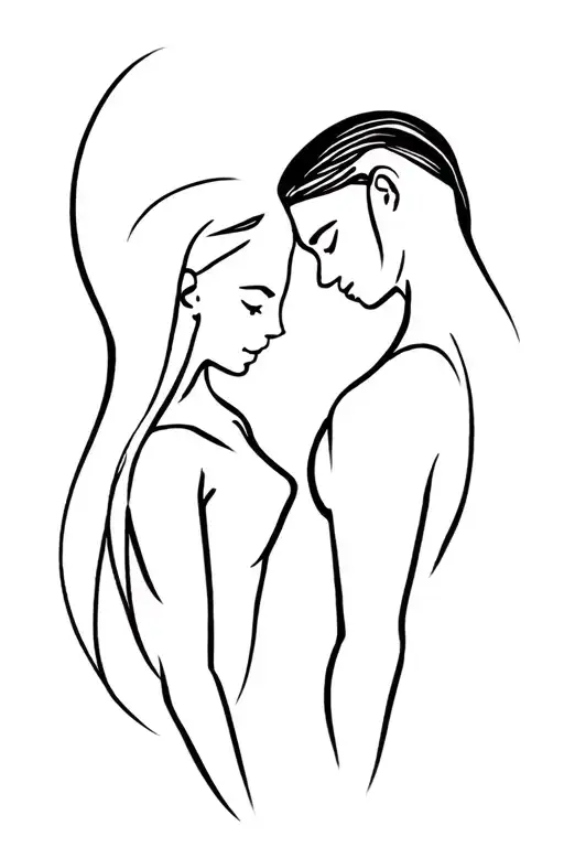 father daughter tattoo design idea