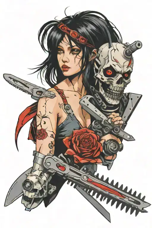 tattoo inspired Saw movie for woman tattoo design idea