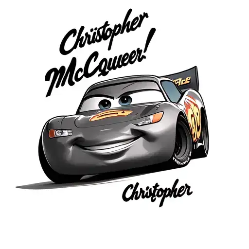 lightning mcqueen saying Christopher tattoo design idea