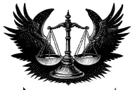 winter solstice & justice scales tattoo design idea