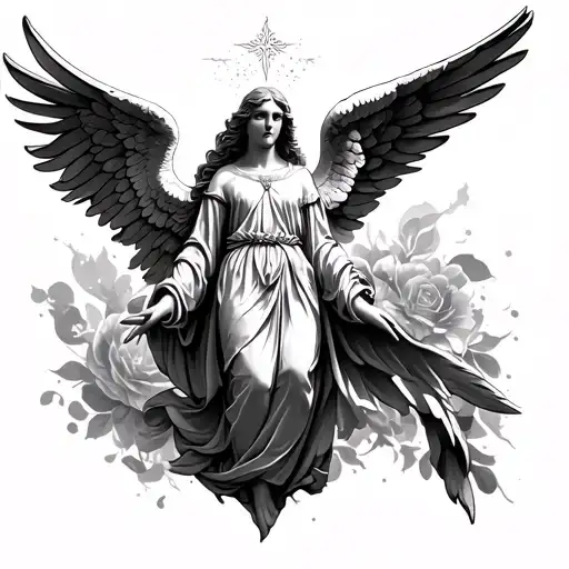 guardian angel tattoo design idea