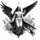 guardian angel tattoo design idea