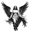 guardian angel tattoo design idea