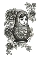 Russian nesting doll tattoo design idea