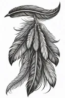 Native American feather tattoo design idea