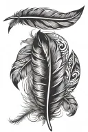 Native American feather tattoo design idea