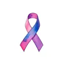 Fuck cancer with ribbon intertwined tattoo design idea