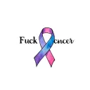 Fuck cancer with ribbon intertwined tattoo design idea
