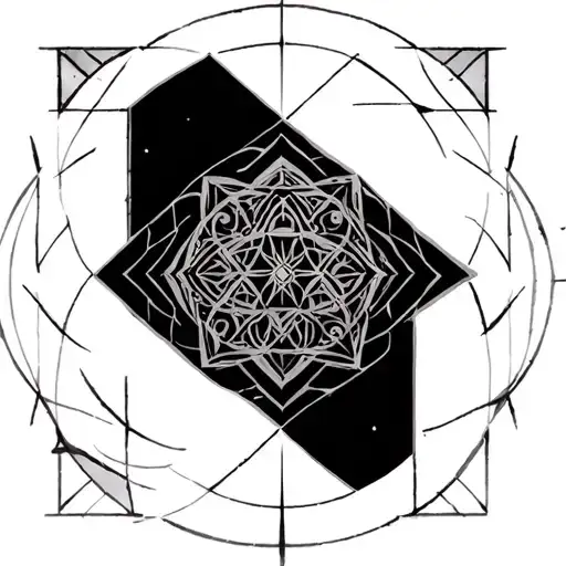 sacred geometry tattoo design idea