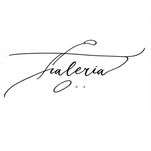 Valeria written tattoo design idea
