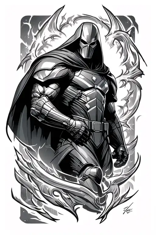 doctor doom marvel tattoo design idea