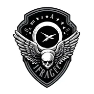 simple pilot wings badge tattoo design idea