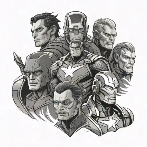 avengers but as villains coming tattoo design idea