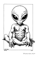 Alien Creepy Baby tattoo design idea