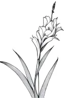 Gladiolus Fine Line tattoo design idea