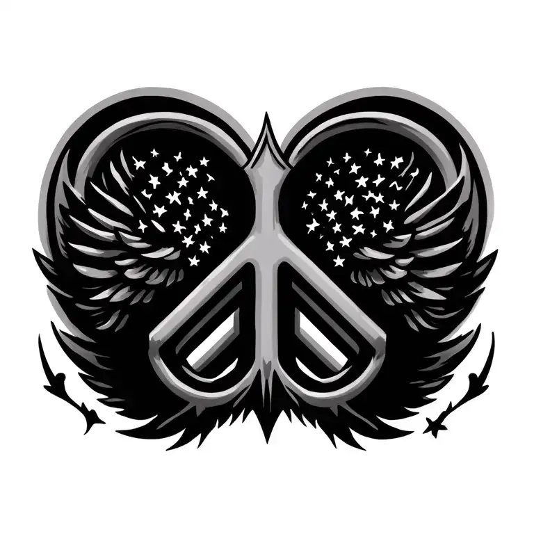 freedom strength peace symbol made tattoo design idea