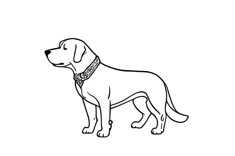 Memorial Dog tattoo design idea